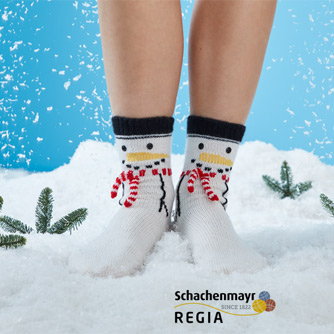 Regia sock snowman knit pattern