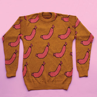 Sweater with sausages