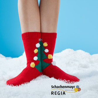 Regia sock Christmas tree knitpattern