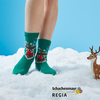 Regia sock reindeer knit pattern