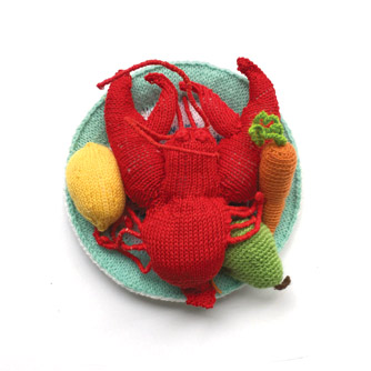 Knitted lobster